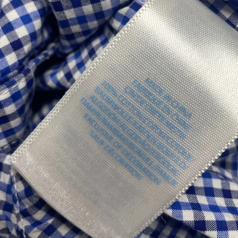 Ralph Lauren Blue Gingham Coverall Romper Infant Boys 9M